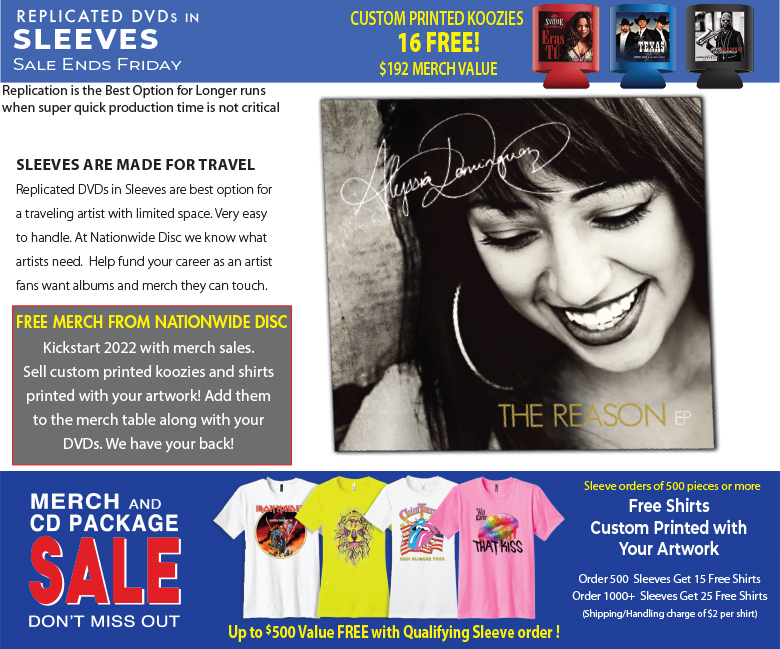 Replicated DVDs in Sleeves or Jackets